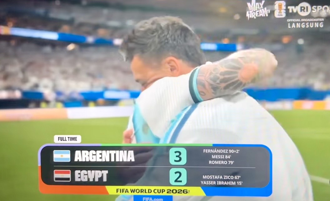 Argentina Bangkit dari Ketertinggalan Dua Gol, Singkirkan Mesir 3-2